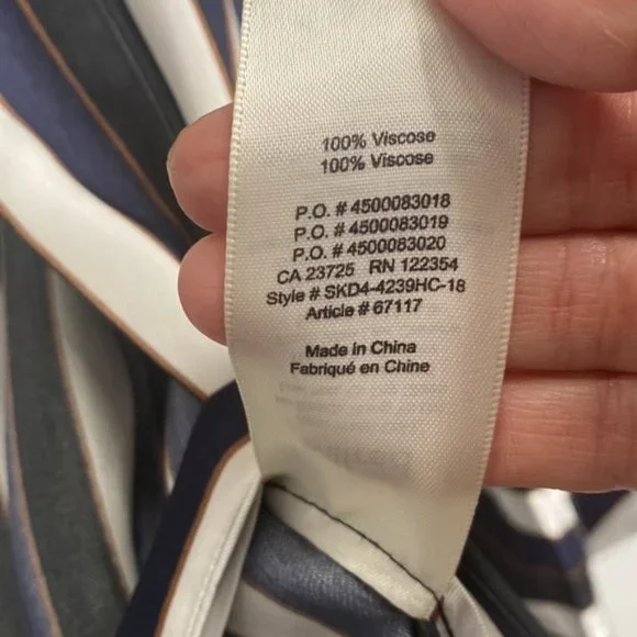 ❗️SOLD❗️Aritzia Wilfred Navy/White Stripes Long Kimono Style Jacket Size XS - Picture 9 of 10